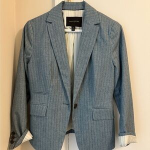 Banana Republic Striped Blue Blazer
